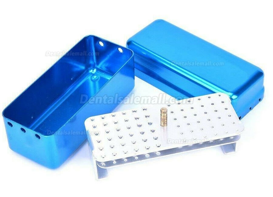 5Pcs 72 Holes Dental FG Bur Endo File Holder Stand Autoclave Disinfection Case Box